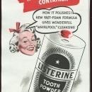 1943 World War II Magazine advertisement for Listerine Tooth Powder.