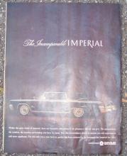 1964 Chrysler Imperial Automobile Magazine Color Advertisement