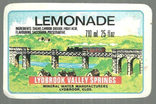 Vintage Label for Lydbrook Valley Springs Lemonade