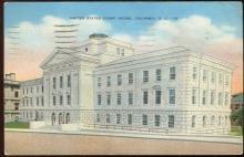 Vintage Postcard of United States Court House, Columbia, South Carolina 1942