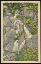 Unused Vintage Postcard of Glen Burnia Falls Near Blowing Rock, North Carolina
