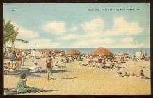 Vintage Postcard of Surf Side, Miami Beach at 79th Street, Florida 1945