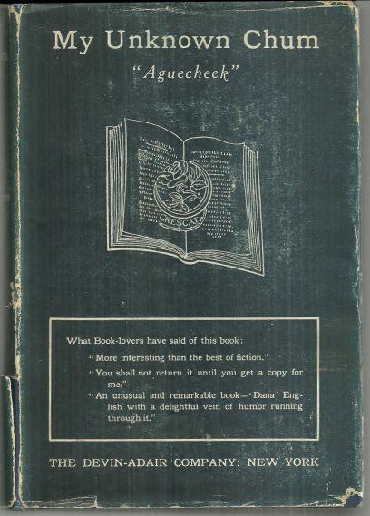 My Unknown Chum by Aguecheek 1927 Travel Book with Dust Jacket