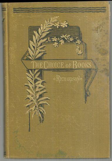 Choice of Books by Charles Richardson 1885 Literary Criticism