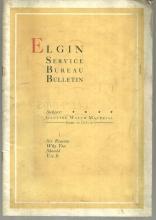 Elgin Service Bureau Bulletin Using Genuine Watch Material 1919