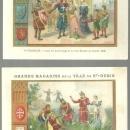 Lot of Two Victorian Trade Cards for Ville de Saint Denis, Paris The Crusades