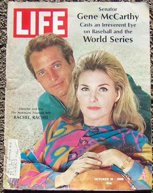 Life Magazine October 18, 1968 Paul Newman directs Joanne Woodward on Cover