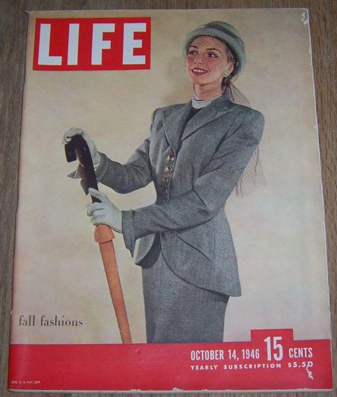Life Magazine October 14, 1946 Fall Fashions/Dressage/Eugene O'Neill/Football