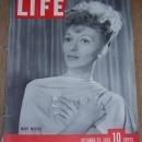 Life Magazine October 25, 1943 Mary Martin/American Artits/Medal of Honor