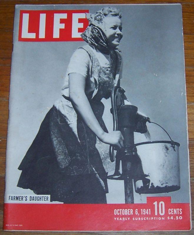Life Magazine October 6, 1941 South Dakata/Norway/George Bellows/Gypsy Rose Lee