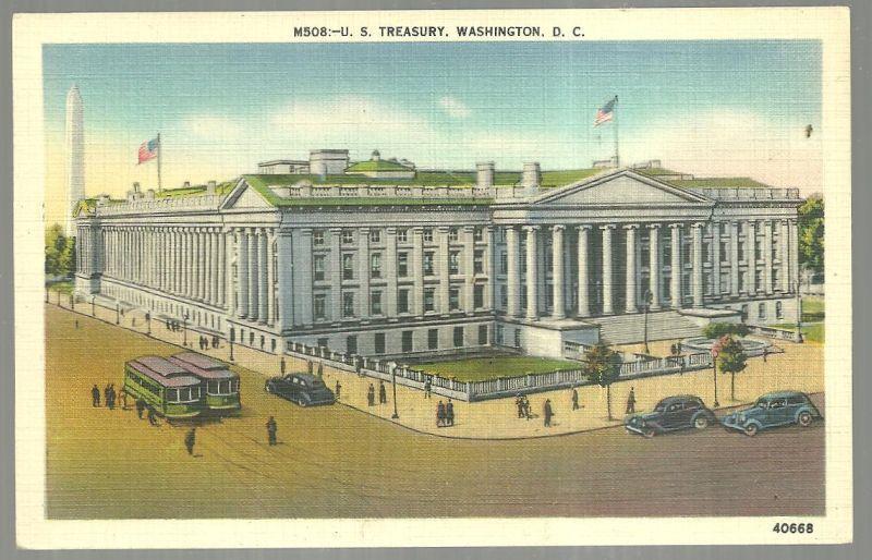 Vintage Unused Postcard of U. S. Treasury, Washington D. C.