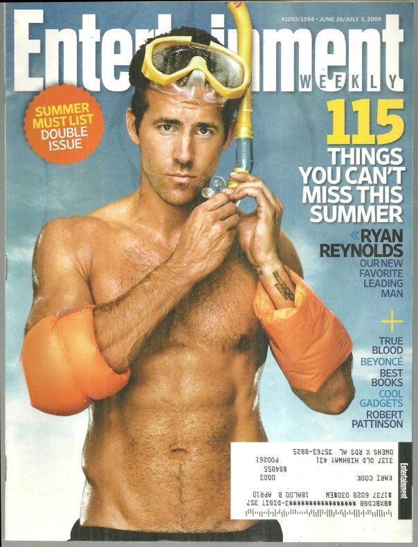 Entertainment Weekly Magazine June 26/July 3 2009 Ryan Reynolds on the Cover