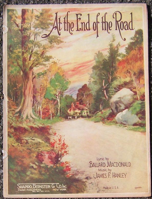 At the End of the Road Cover by Starmer 1924 Sheet Music
