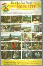 Vintage Unused Jumbo Postcard of Your Guide Through Rock City Gardens Tennessee