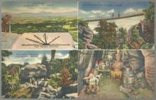 Vintage Unused Jumbo Postcard of Four Views From Rock City Gardens Tennessee
