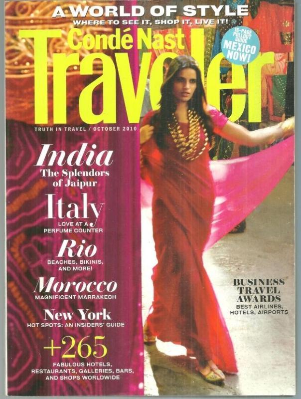 Conde Nast Traveler Magazine October 2010 Medina, Rio, India, New York City