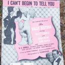 I Can't Begin to Tell You From Dolly Sisters w/Betty Grable 1945 Sheet Music