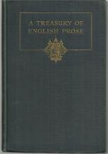 Treasury of English Prose Edited by Logan Pearsall Smith 1920 1st edition