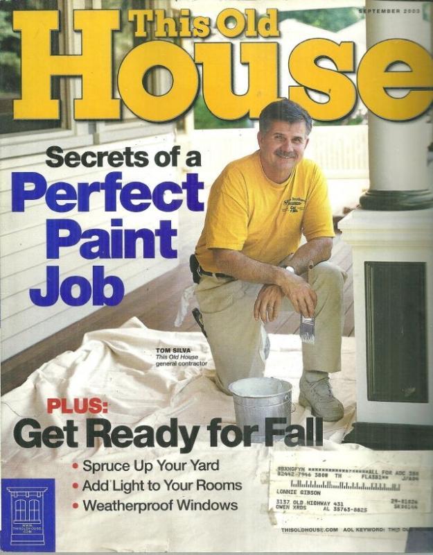 This Old House Magazine September 2003 Secrets of a Perfect Paint Job Cover