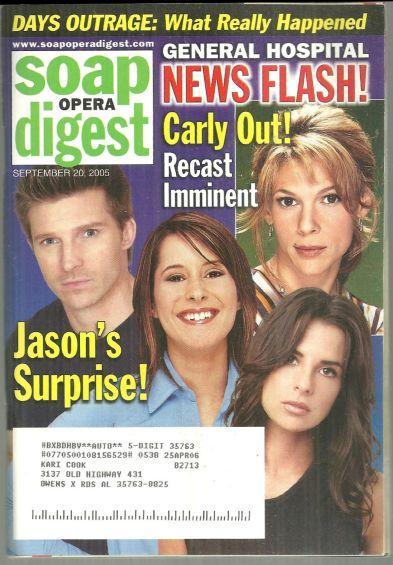 Soap Opera Digest Magazine September 20, 2005 General Hospital News on the Cover