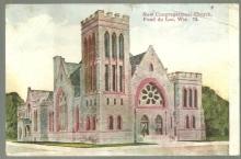 Postcard of New Congregational Church, Fond du Lac, Wisconsin
