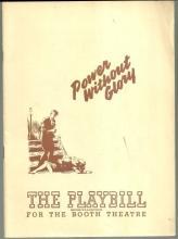Playbill Power Without Glory January 1948 Booth Theatre Starring Trevor Ward