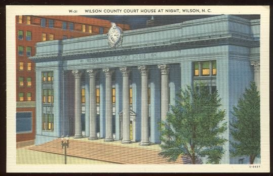 Postcard of Wilson County Courthouse Wilson, NC