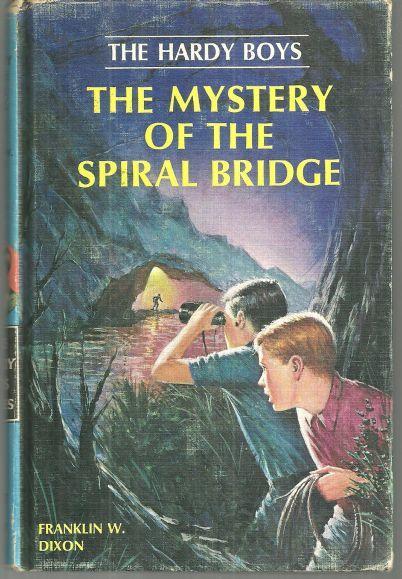 Mystery of the Spiral Bridge by Franklin Dixon Hardy Boys #45 Matte Blue Cover