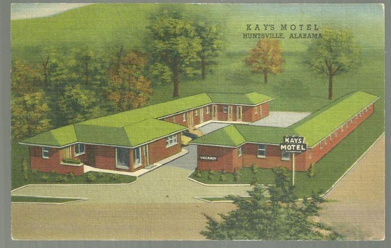 Postcard of the Kay's Motel, US 231-241 South Huntsville, Alabama 1955