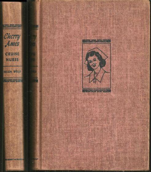 Cherry Ames Cruise Nurse by Helen Wells 1948 Girl's Series #9 Red Tweed Cover