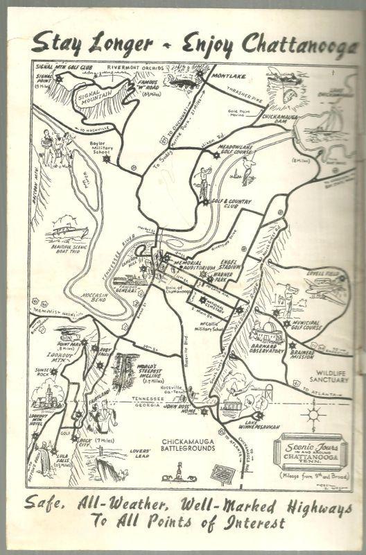 Souvenir Brochure for This Week in Chattanooga, July 6, 1952 What to See and Do