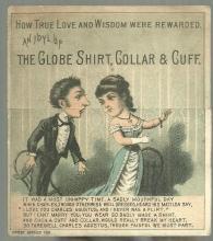 Victorian MetamorphicTrade Card for Globe Shirt, Collar and Cuff With Couple