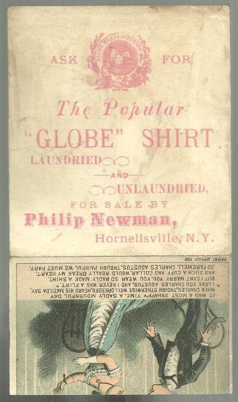 Victorian MetamorphicTrade Card for Globe Shirt, Collar and Cuff With Couple