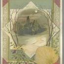Victorian Trade Card For Des Moines Domestic Soap with Moonlight Ruin