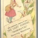 Victorian Trade Card for Domestic Sewing Machine with Lovely Lady and True Love