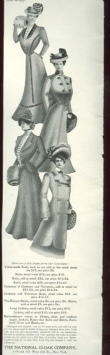 National Cloak Company 1901 Advertisement