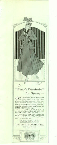 Betty's Wardrobe from Style-Craft 1916 Advertisement