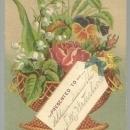 Victorian Reward of Merit with Large Bouquet of Flowers and Names