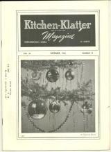 Kitchen Klatter Magazine December 1960 Holiday Recipes/Christmas 100 Years Ago