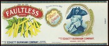 Faultless Brand Wax Beans Can Label