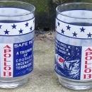 Set of Two Vintage Apollo 13 Safe Return Aquarius Space Drinking Glasses