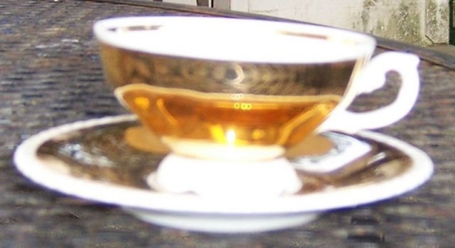 RW Bavaria Gold Lustre Demi Cup and Saucer