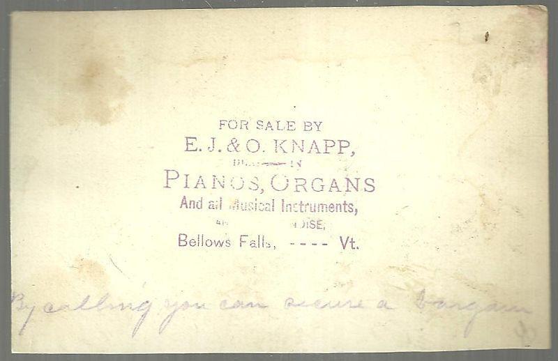 Victorian Trade Card for White Sewing Machine with Roses and Winter Scene
