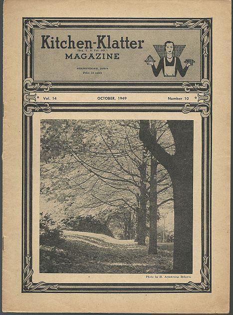 Kitchen Klatter Magazine October 1949 Trick or Treats/Log Cabins/Recipes