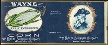 Wayne Brand Early Evergreen Corn Can Label