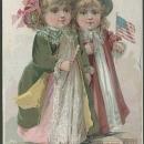 Victorian Trade Card for Scott's Emulsion, with the Twins with American Flags