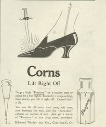 Freezone Lifts Corns 1921 Magazine Advertisement