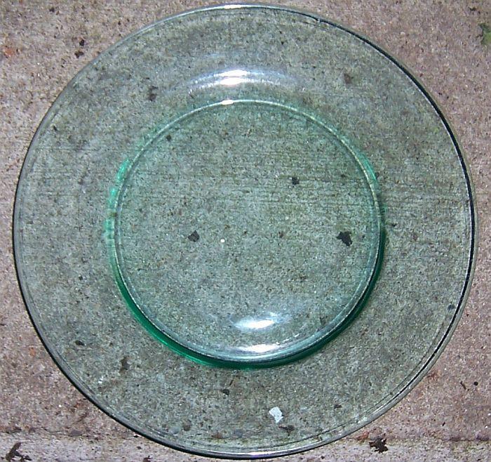 Vintage Green Glass Luncheon Plate