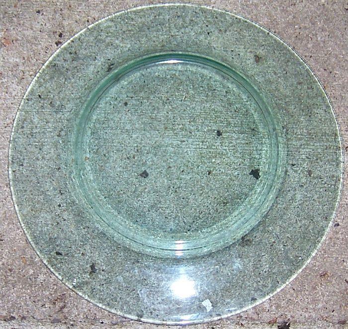 Vintage Green Glass Luncheon Plate