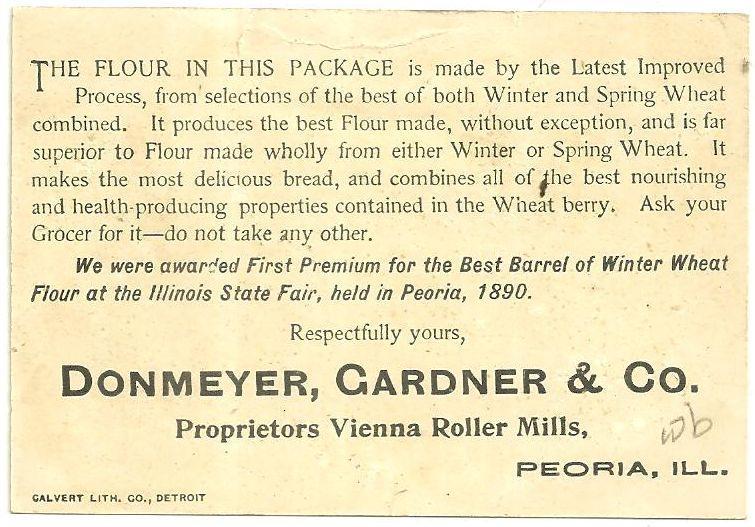 Victorian Trade Card Vienna Roller Mills Flour With Birds in a Snowy Landscape